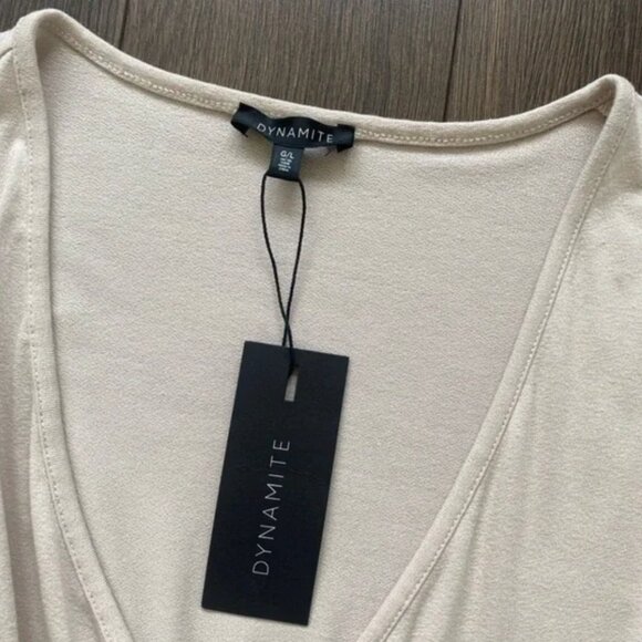 DYNAMITE Nude Wrap Bodysuit - Picture 13 of 14